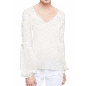 Sanctuary Ivory Embroidered Long Sleeve Top